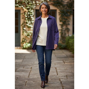 Chico's Design Purple Button Down Shirt Size S